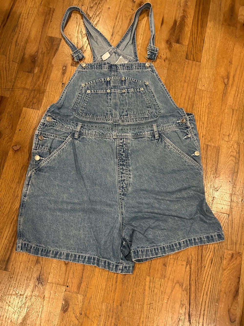 Xhilaration Light Wash Denim Overalls shorts
